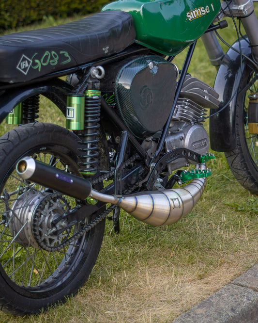 "F91" Auspuff 70-120ccm S51 Edelstahl