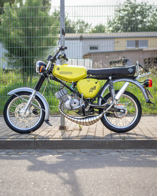 "GP-BB91 linksverlegt" Auspuff 85-120ccm S51 Edelstahl