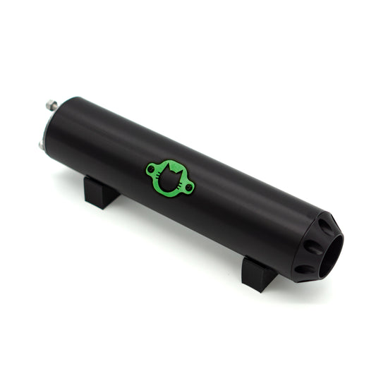 Schalldämpfer Racing "AllBlack" grünes Logo