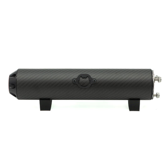 Schalldämpfer Racing "Carbon Black" schwarzes Logo EbbiRacing