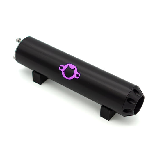 Schalldämpfer Racing "AllBlack" Lila Logo