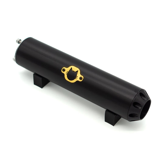 Schalldämpfer Racing "AllBlack" goldenes Logo