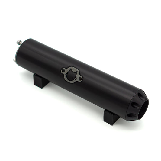 Schalldämpfer Racing "AllBlack" schwarzes Logo