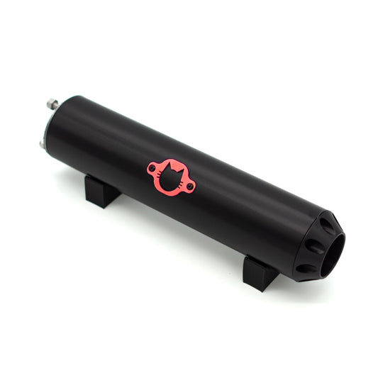 Schalldämpfer Racing "AllBlack" rotes Logo