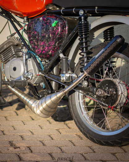 "GP-F91 linksverlegt" Auspuff 70-120ccm S51 Edelstahl