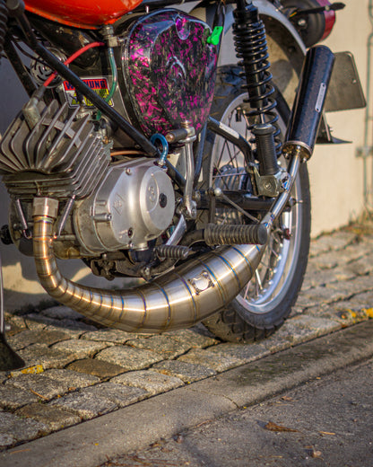 "GP-F91 linksverlegt" Auspuff 70-120ccm S51 Edelstahl