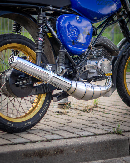 "F91 SO" Auspuff 70-120ccm S51 Edelstahl