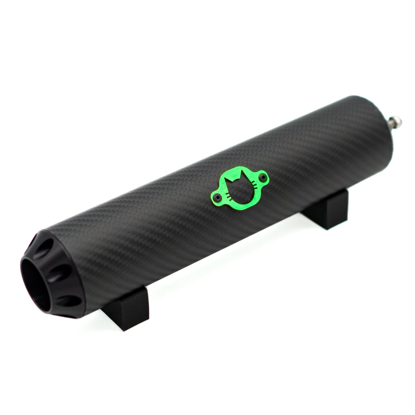 Schalldämpfer Racing "Carbon Black" grünes Logo EbbiRacing
