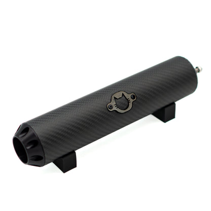 Schalldämpfer Racing "Carbon Black" schwarzes Logo EbbiRacing