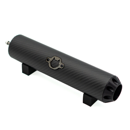 Schalldämpfer Racing "Carbon Black" schwarzes Logo EbbiRacing