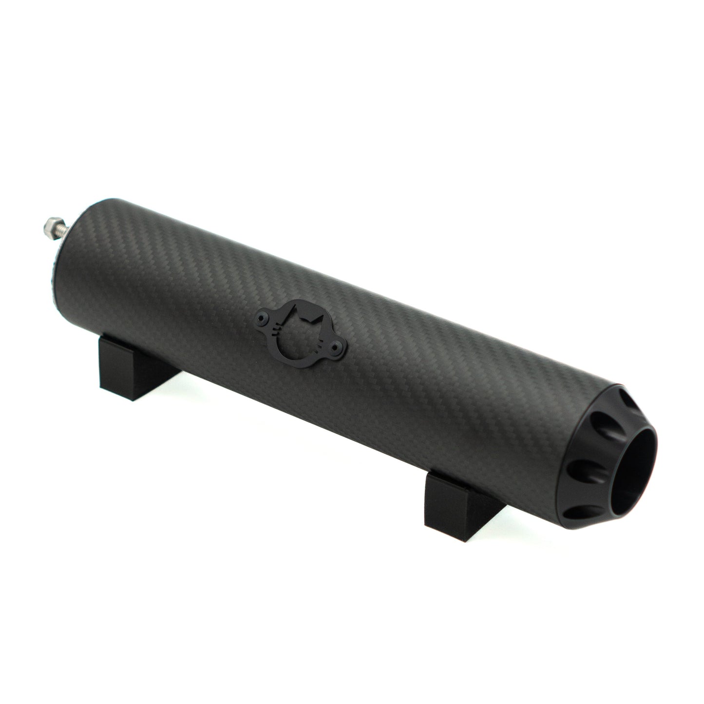 Schalldämpfer Racing "Carbon AllBlack" schwarzes Logo EbbiRacing