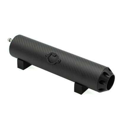Schalldämpfer Racing "Carbon AllBlack" schwarzes Logo EbbiRacing