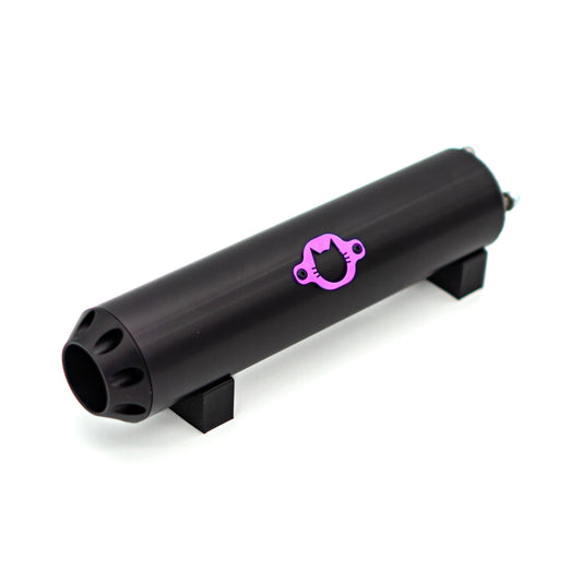 Schalldämpfer Racing "AllBlack" Lila Logo
