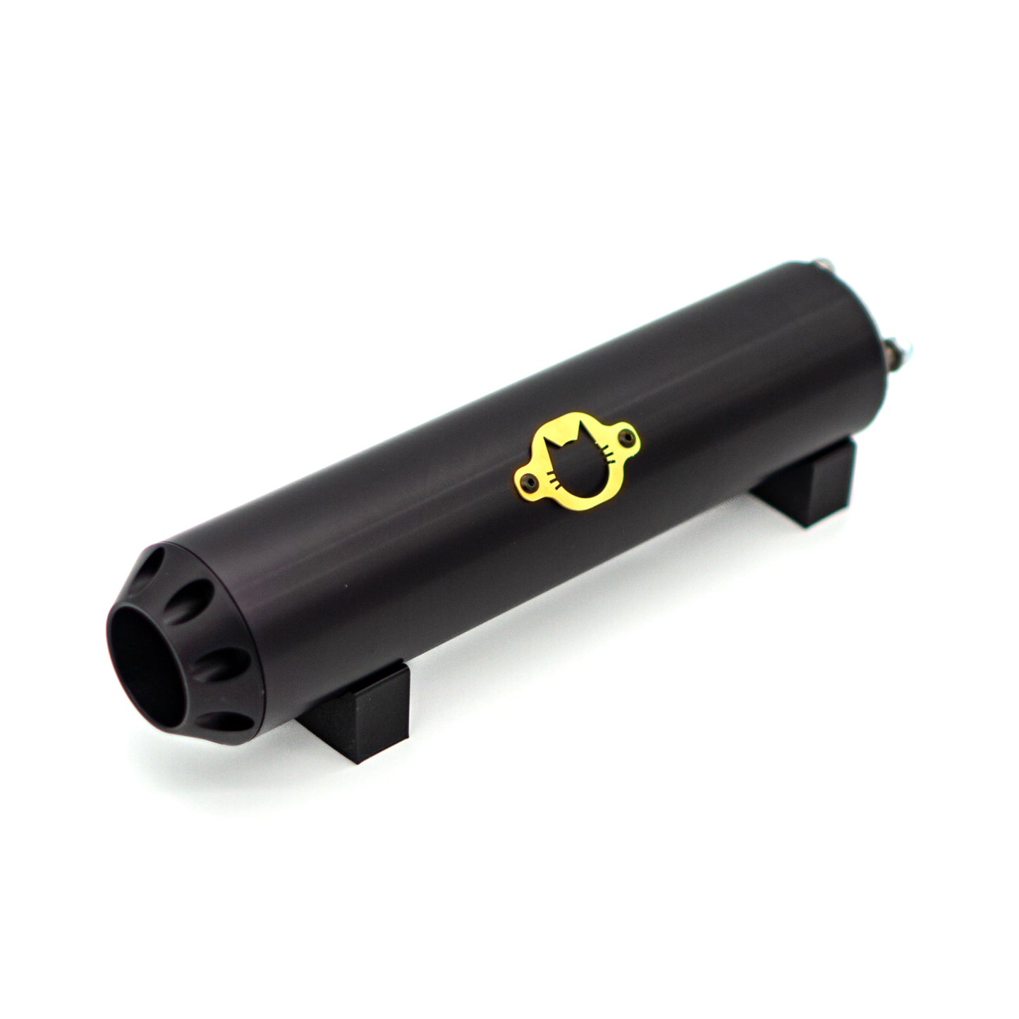 Schalldämpfer Racing "AllBlack" goldenes Logo