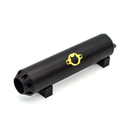 Schalldämpfer Racing "AllBlack" goldenes Logo